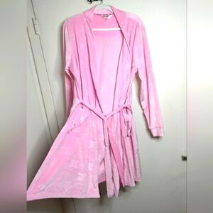 Juicy Couture (Size L/XL) Pink Plush Soft Luxe Slip Pockets Belted Robe (NWOT)